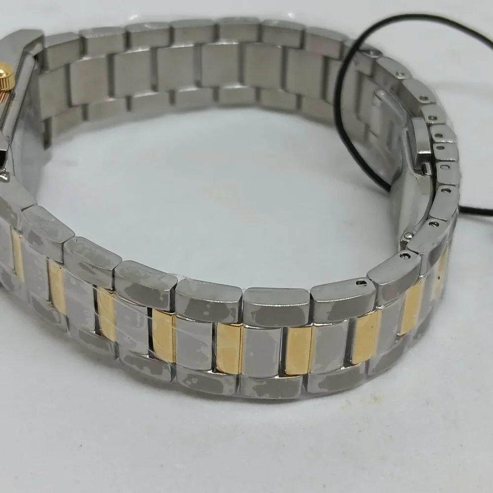 Bulova 98P230 Women's 21mm x 33mm Diamond Dial Two Tone S/Steel Tank Watch - Picture 5 of 11